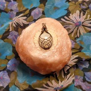 Green Calcite Stone Pendant